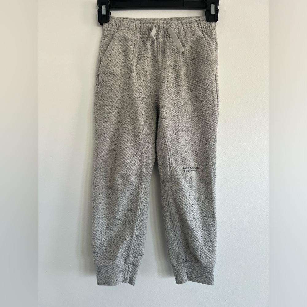 Abercrombie Kids YPB Textured Heathered Grey Jogger Sweatpants 5-6Drawstring